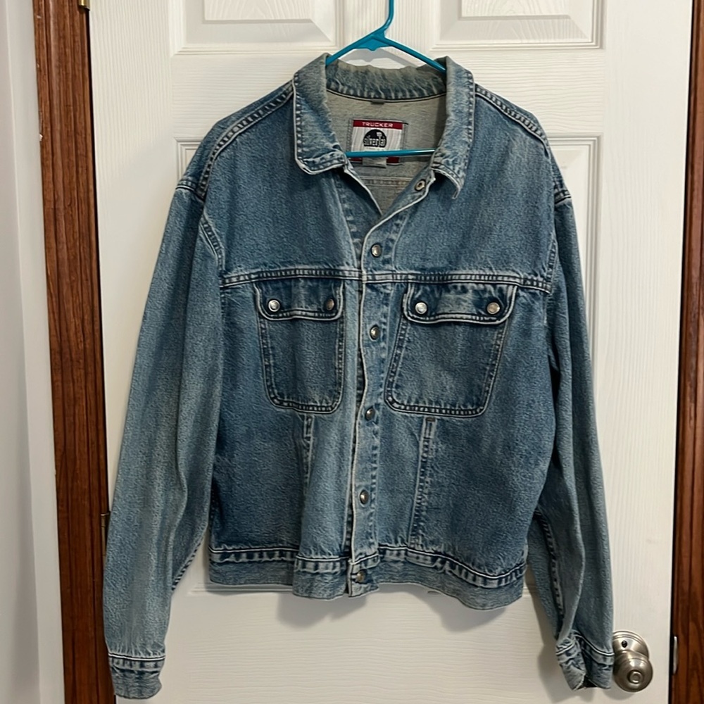 Levi’s Silver Tab Trucker Jacket - Vintage Denim Jean Jacket - Men’s size Large - Picture 1 of 16